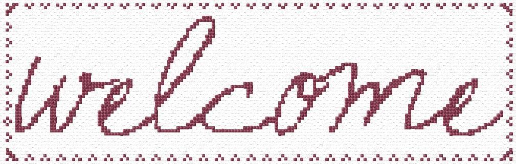Welcome free cross-stitch pattern