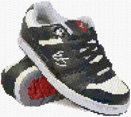 Old Shoes free cross-stitch pattern
