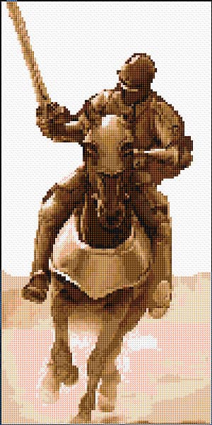 Knight free cross-stitch pattern