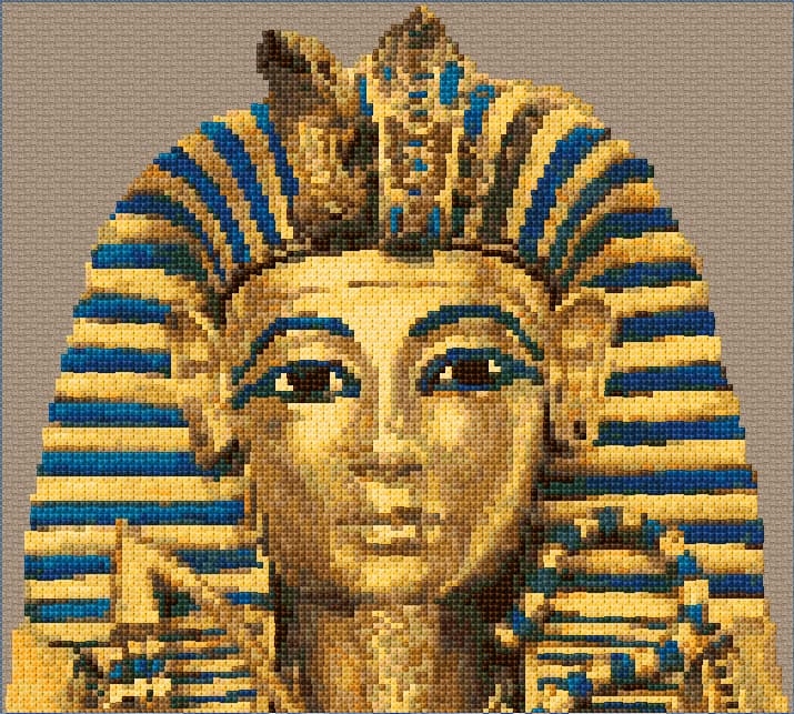 King Tutankhamun free cross-stitch pattern