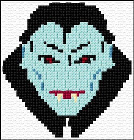 Vampire free cross-stitch pattern