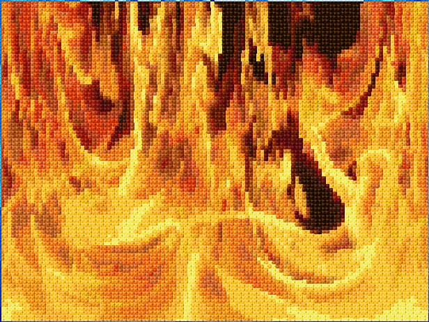 Fire free cross-stitch pattern