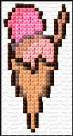 Ice Cream free cross-stitch pattern