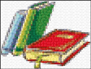 Books free cross-stitch pattern