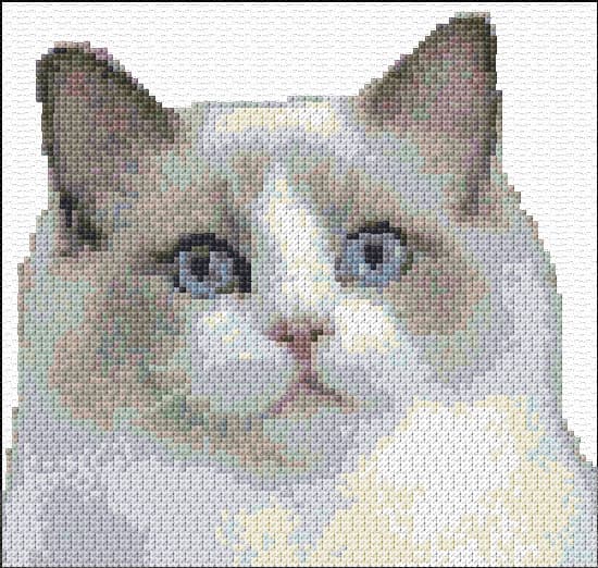 Cat free cross-stitch pattern