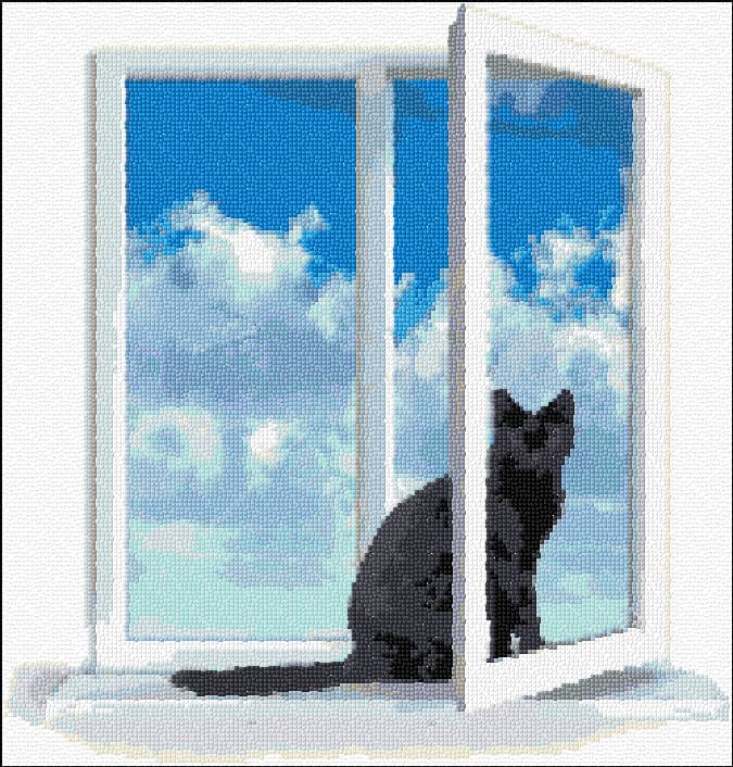 Loneliness free cross-stitch pattern