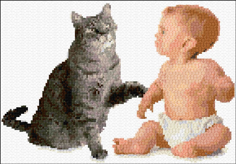 Conversation free cross-stitch pattern