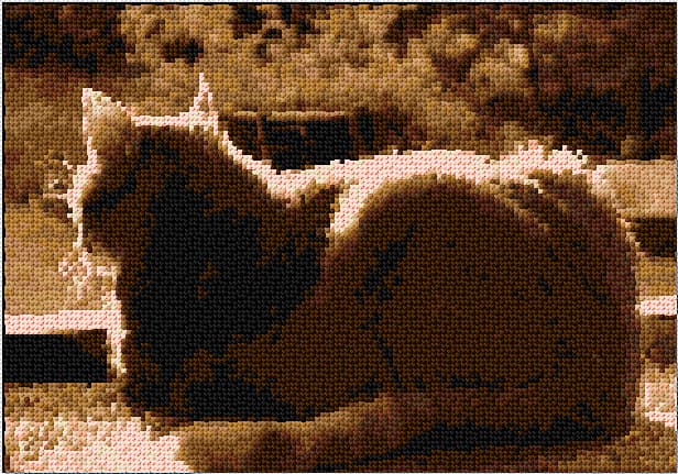Cat free cross-stitch pattern