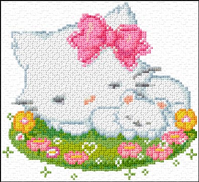Cats free cross-stitch pattern