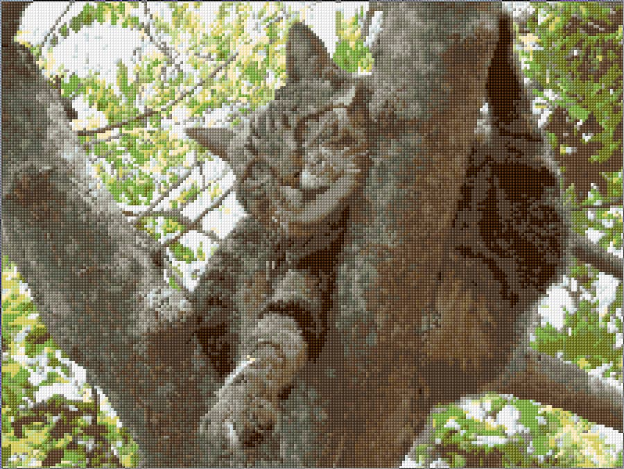 Cat free cross-stitch pattern