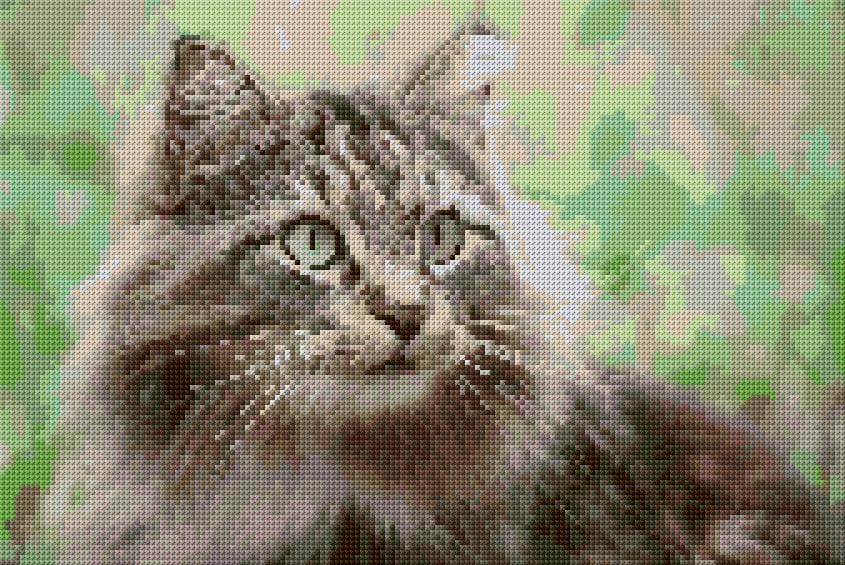 Cat free cross-stitch pattern