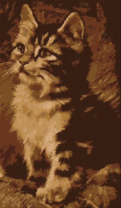 Kitten free cross-stitch pattern