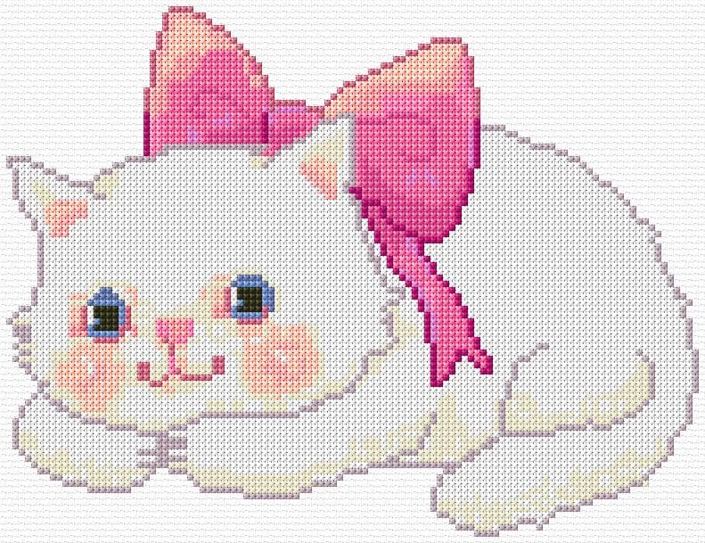 Cat free cross-stitch pattern