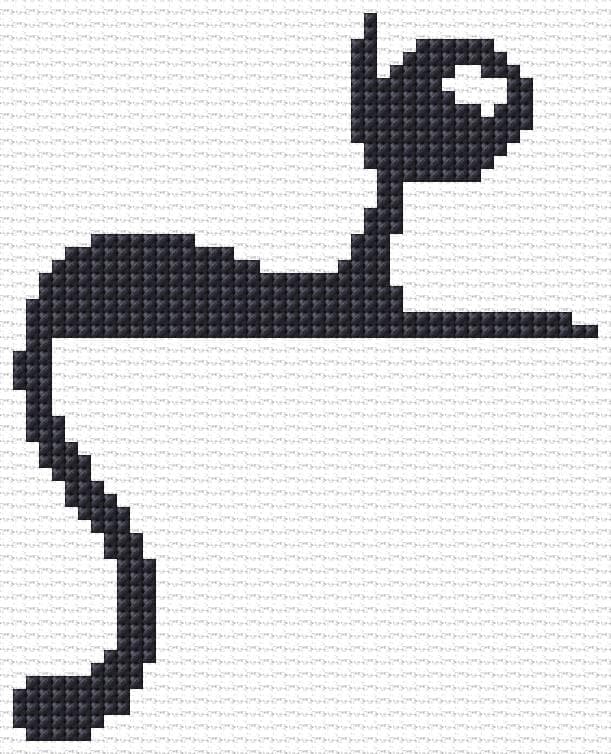 Cat free cross-stitch pattern