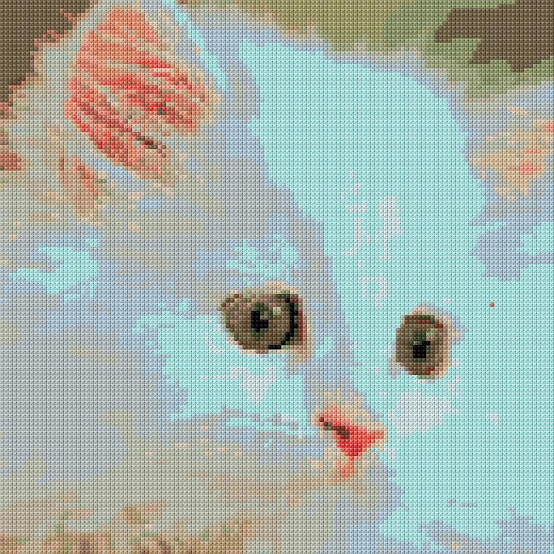 Kitten free cross-stitch pattern