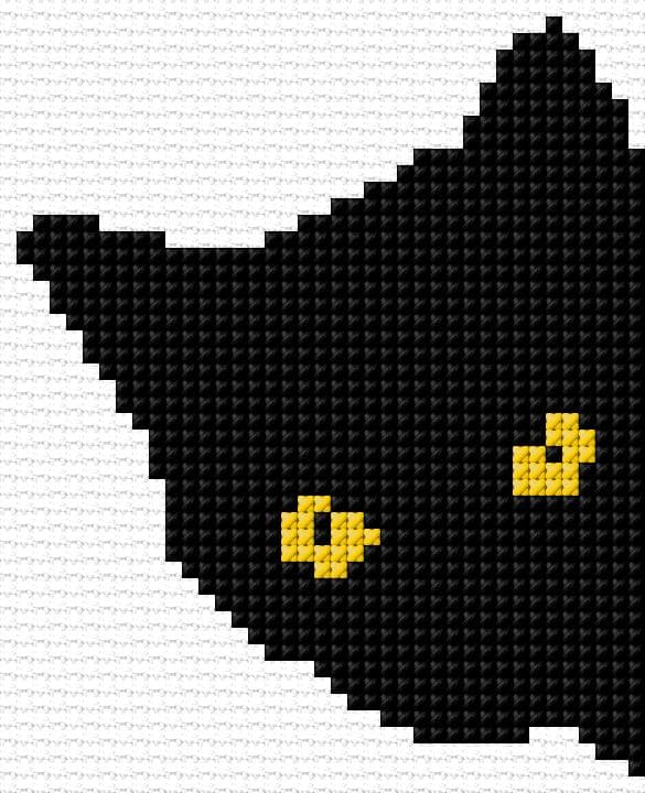 Cat free cross-stitch pattern