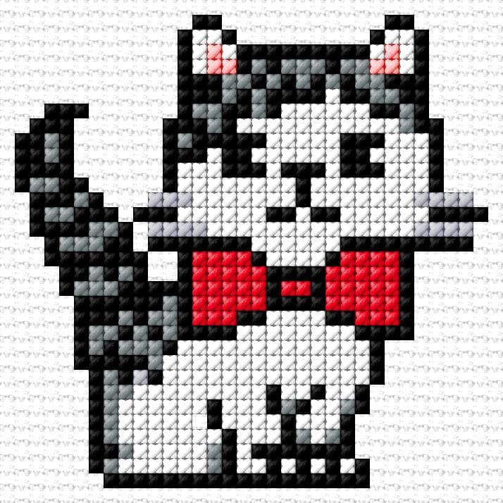 Cat free cross-stitch pattern