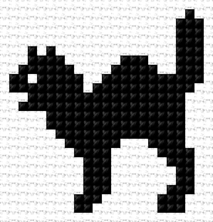 Black Cat free cross-stitch pattern