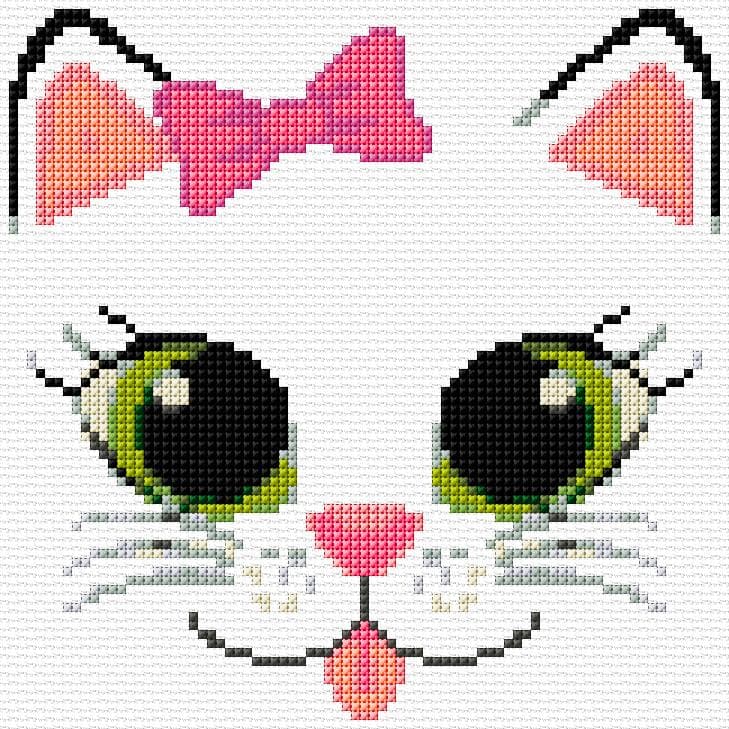 Cat free cross-stitch pattern