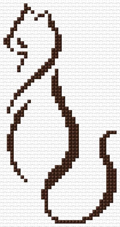 Cat free cross-stitch pattern