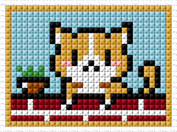 Cat free cross-stitch pattern