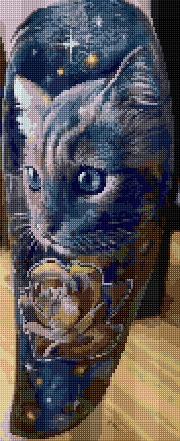Cat free cross-stitch pattern