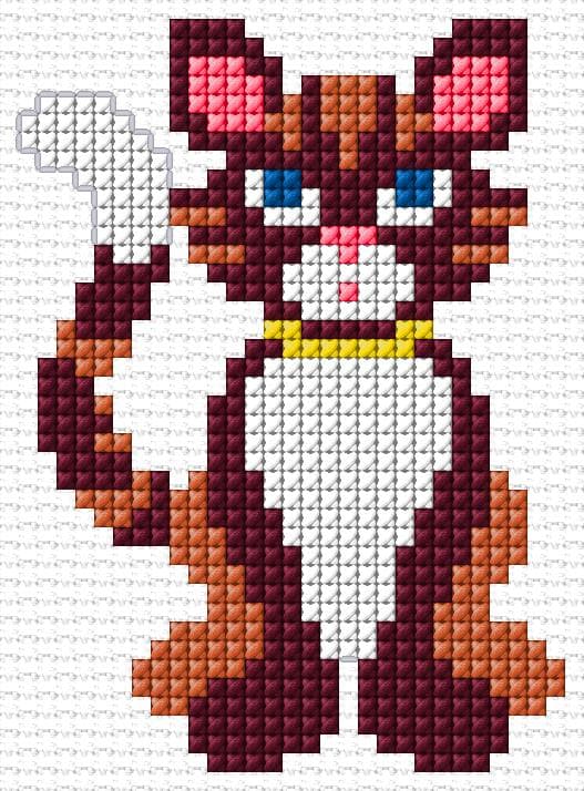 Cat free cross-stitch pattern