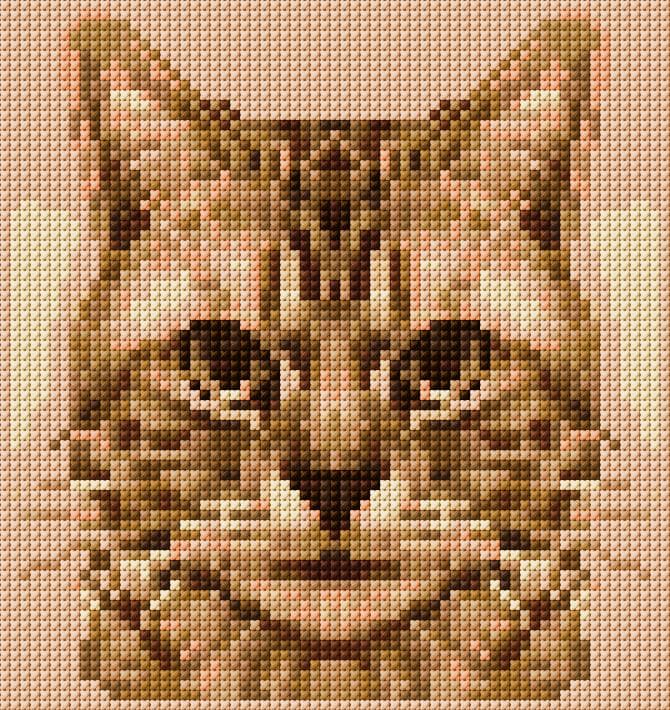 Cat free cross-stitch pattern