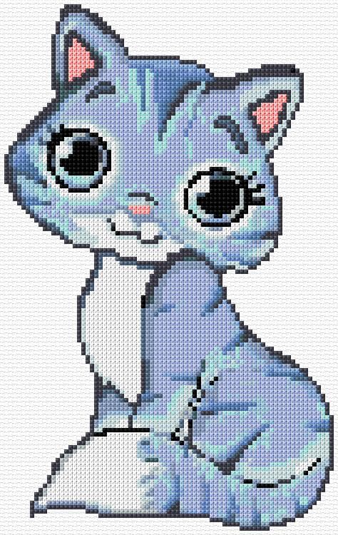 Cat free cross-stitch pattern