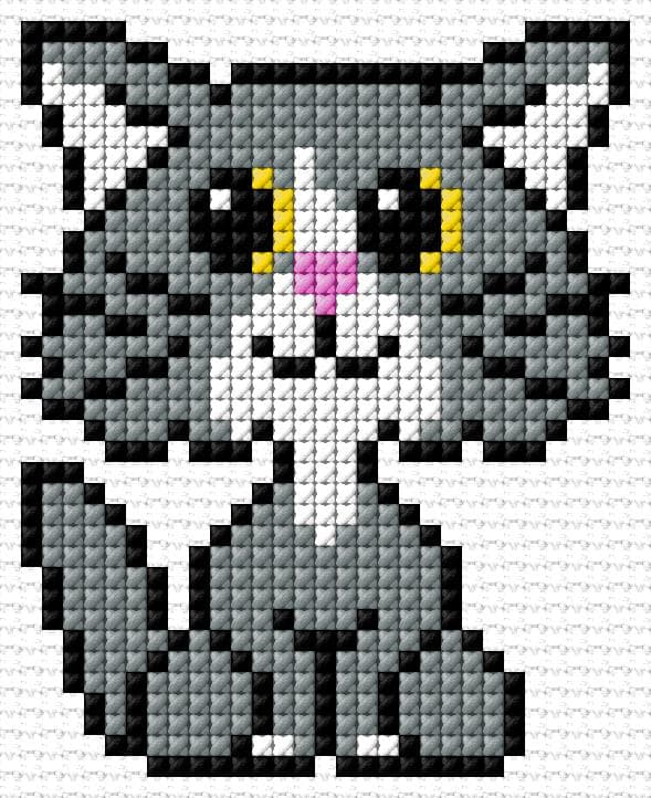 Cat free cross-stitch pattern