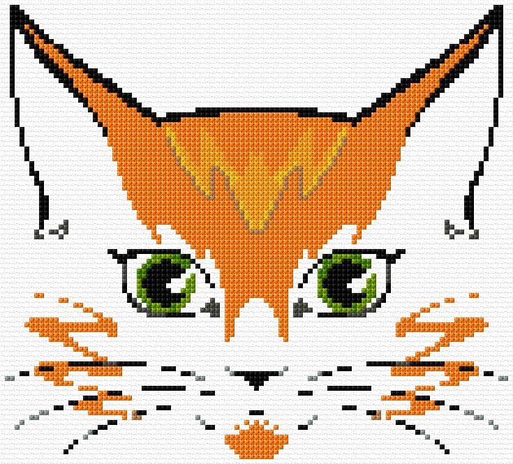 Red Cat free cross-stitch pattern