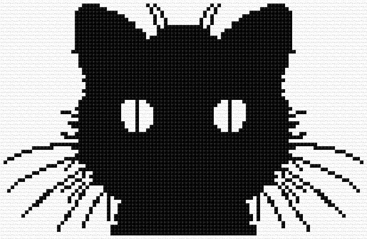 Black Cat free cross-stitch pattern