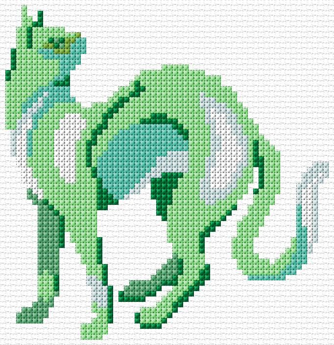 Cat free cross-stitch pattern