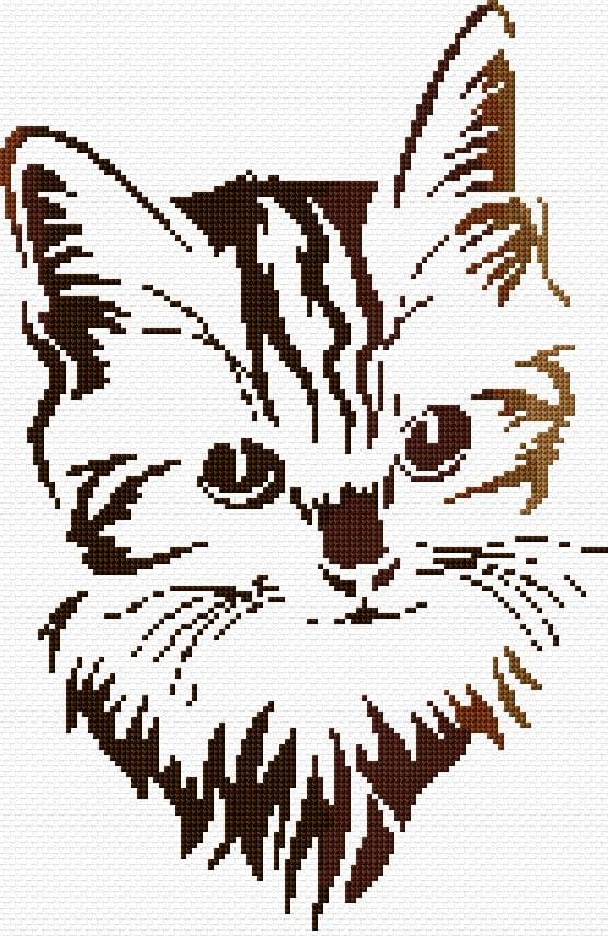Cat free cross-stitch pattern