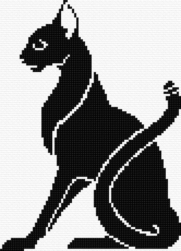 Cat free cross-stitch pattern