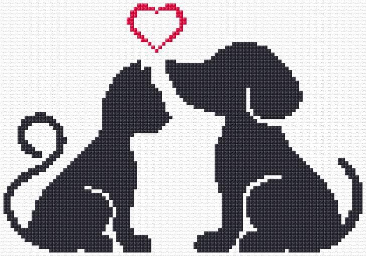 Friends free cross-stitch pattern