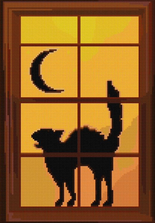 Cat free cross-stitch pattern