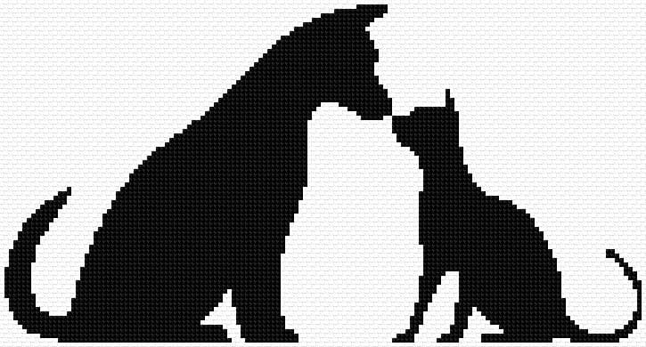 Friends free cross-stitch pattern