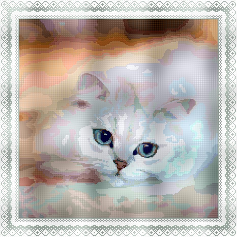 Cat free cross-stitch pattern