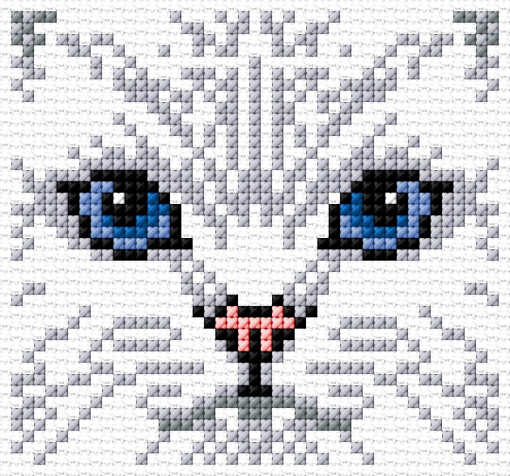 Cat free cross-stitch pattern