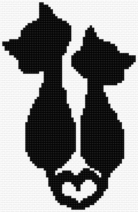 Love free cross-stitch pattern