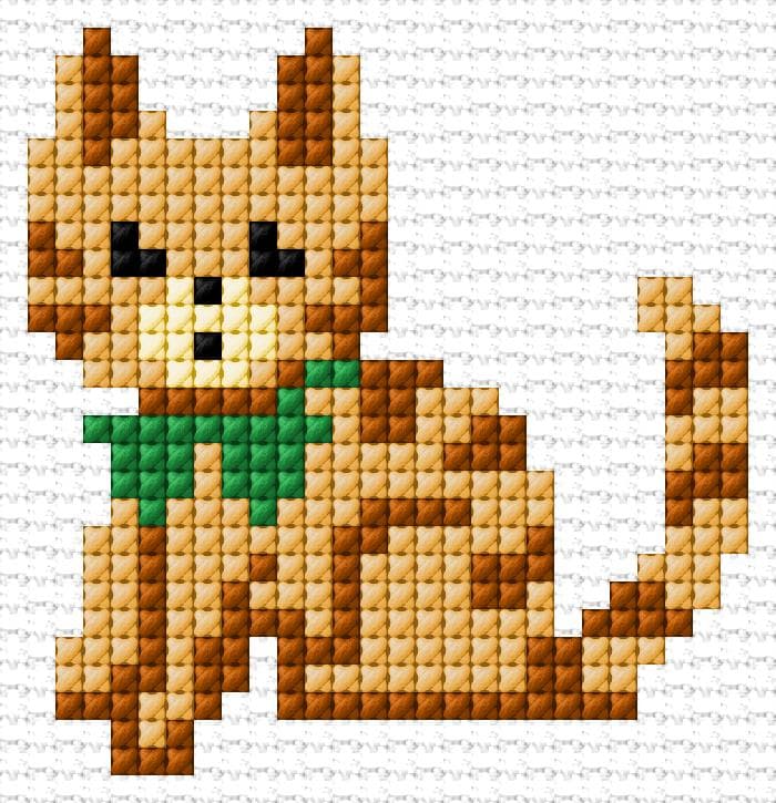 Cat free cross-stitch pattern