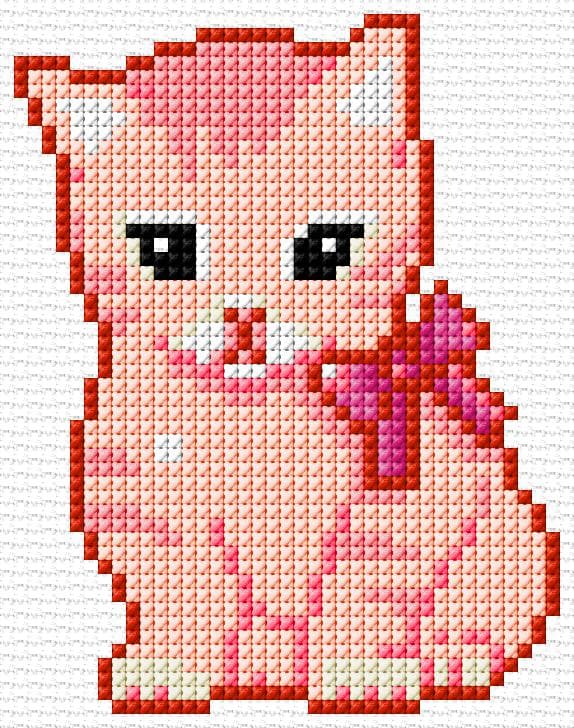 Kitten free cross-stitch pattern