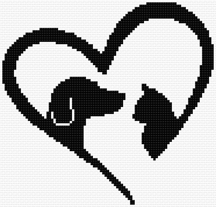 Pet Love free cross-stitch pattern