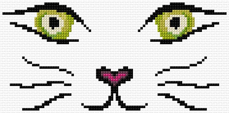 Cat free cross-stitch pattern