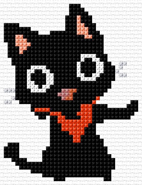 Cat free cross-stitch pattern