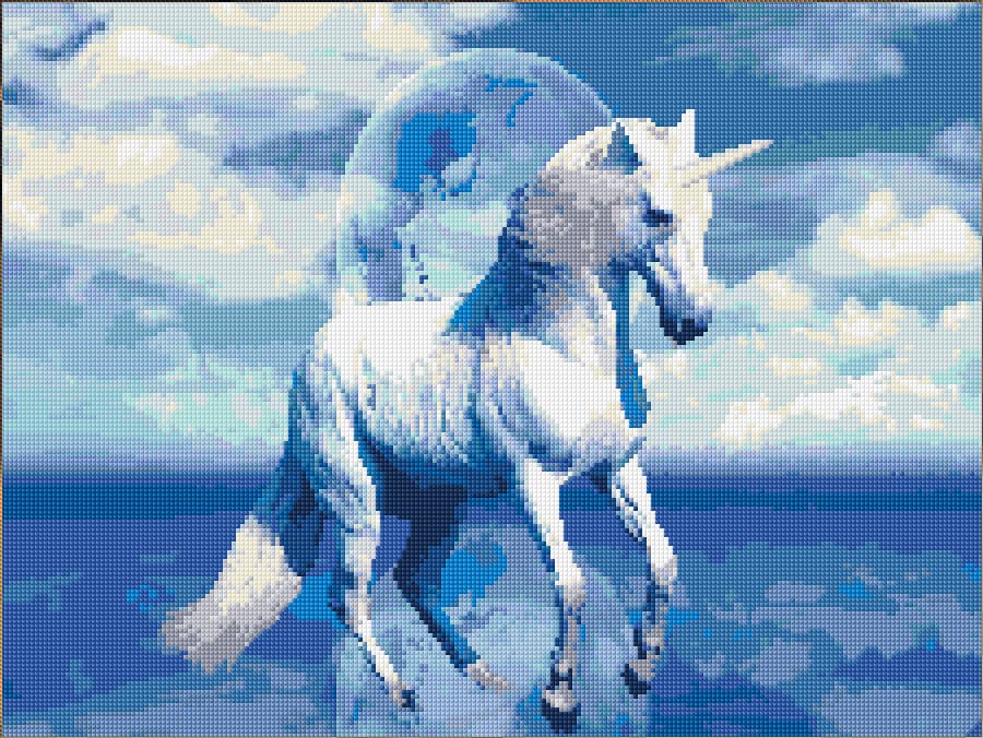 Unicorn free cross-stitch pattern