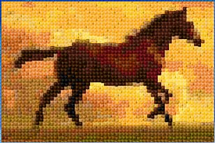 Running Horse free cross-stitch pattern