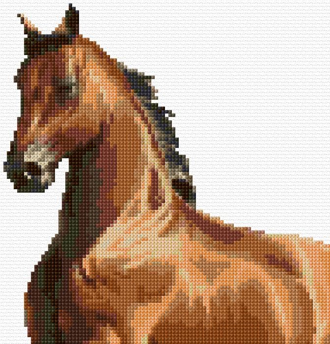 Horse free cross-stitch pattern