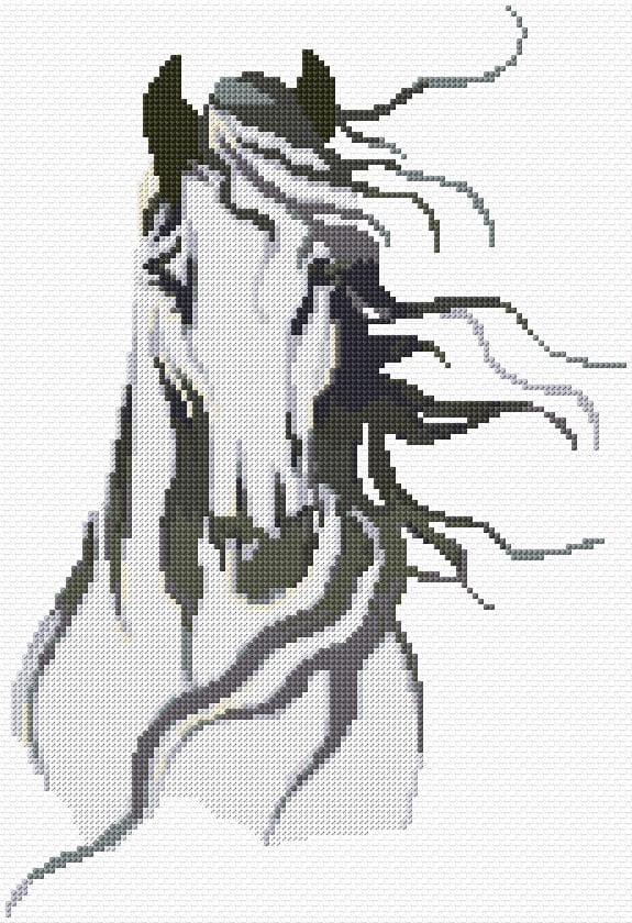 Horse free cross-stitch pattern
